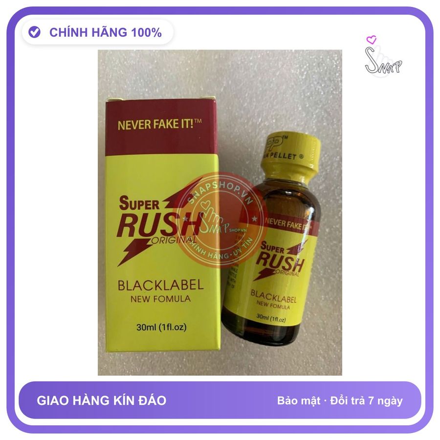 Chai hít tăng khoái cảm Popper Super Rush 30ml Popper 30ml USA Hàng Chính Hãng, Cao Cấp, Tác Dụng Nhanh, Phê Lâu