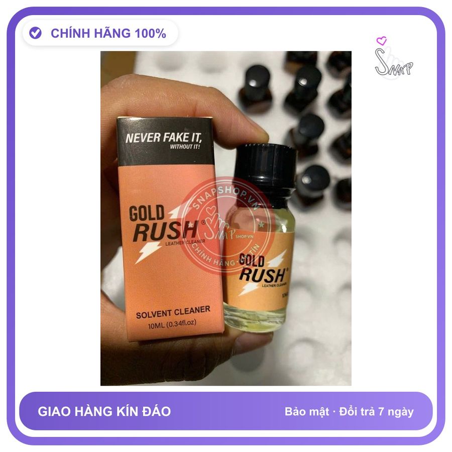 Chai hít tăng khoái cảm Popper GOLD RUSH 10ml Popper 10ml USA RUSH Mạnh,Phê Mùi Dịu, Ko Nhức Đầu