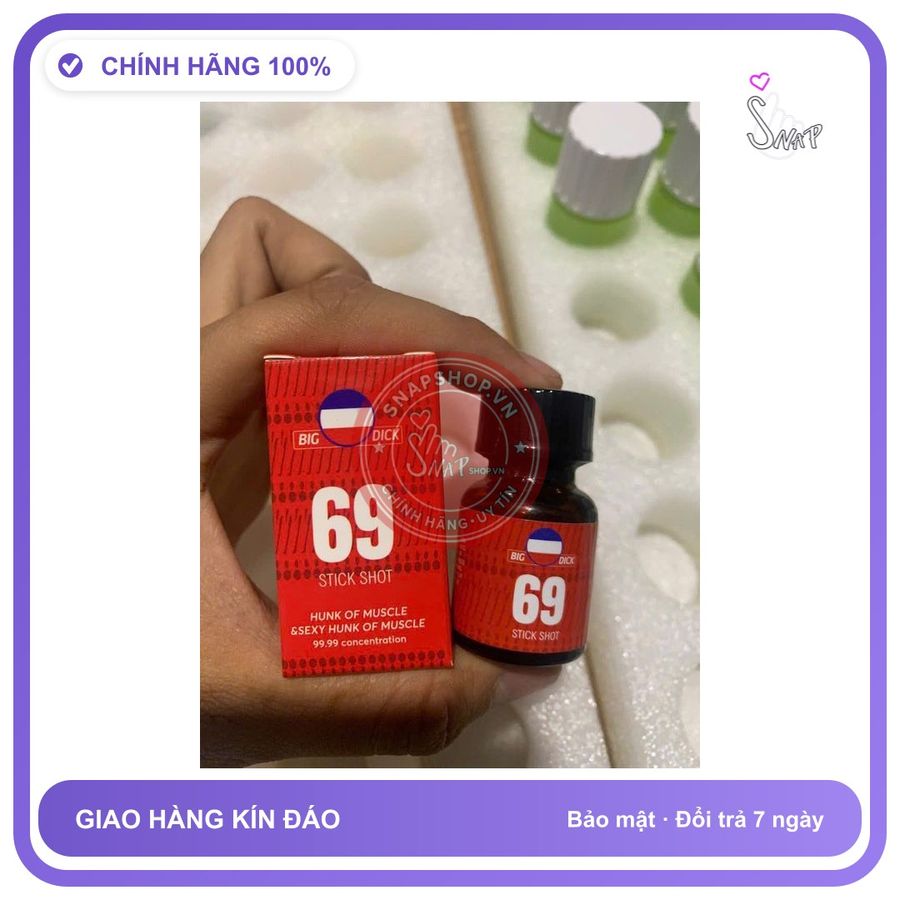 Chai hít tăng khoái cảm Popper big dick 10ml Popper 10ml USA, Kích Thích Hưng Phấn Cực Mạnh, Phê Cực Lâu