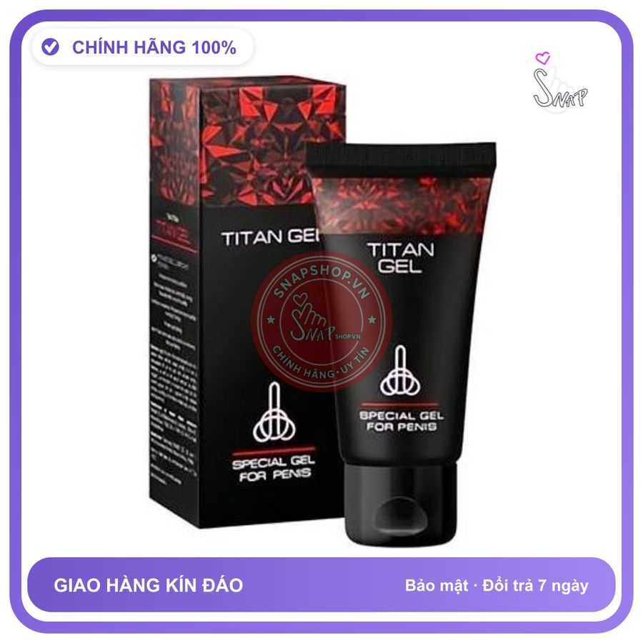 Gel bôi trơn TITAN GEL Gel bôi trơn tăng kích thước dương vật, giúp dương vật to hơn, dài hơn, kéo dài thời gian quan hệ, che tên