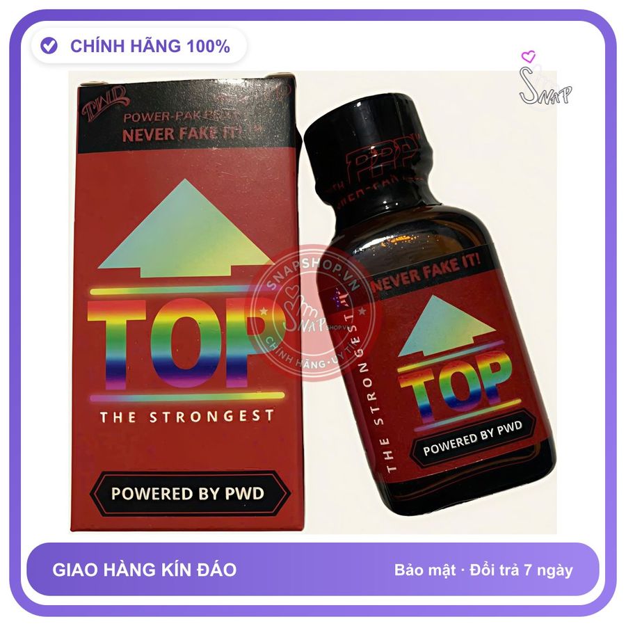 Chai hít tăng khoái cảm Popper PWD 30ml Popper TOP 30ml Usa, Không Cồn, Mùi Dịu,Ko Xìu, Che tên sp