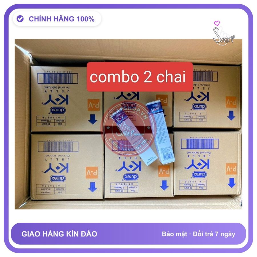 Gel bôi trơn Combo 2 chai gel bôi trơn k.y, Độ trơn cao, lâu khô, an toàn lành tính cho da