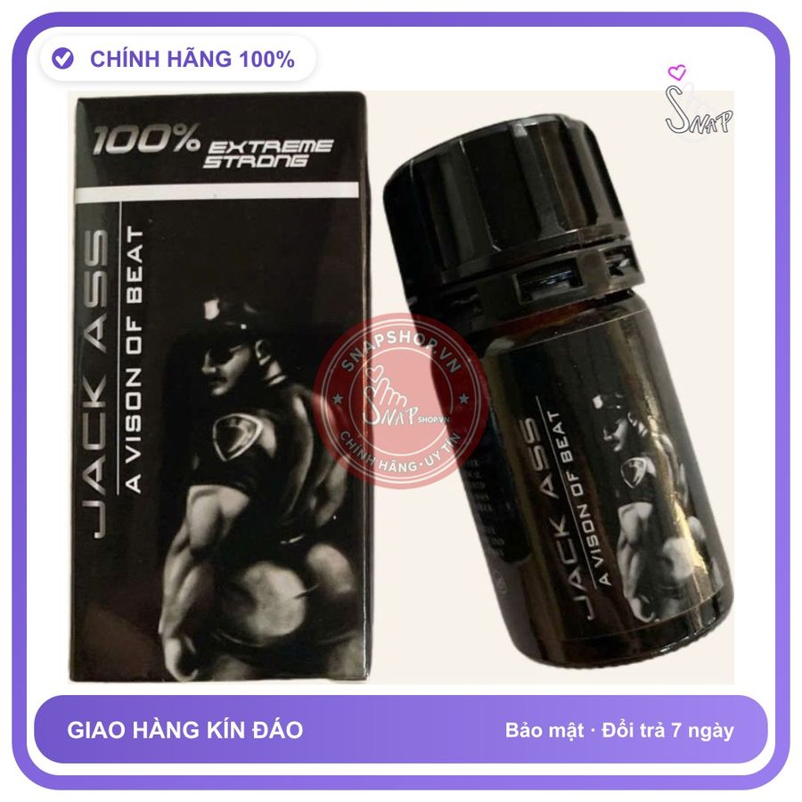 Chai hít tăng khoái cảm Popper JACK ASS 40ml Popper 40ml USA, Cho Bot, Giúp Hỗ Trợ Giảm Đau, Kích Thích Hưng Phấn Cực Mạnh