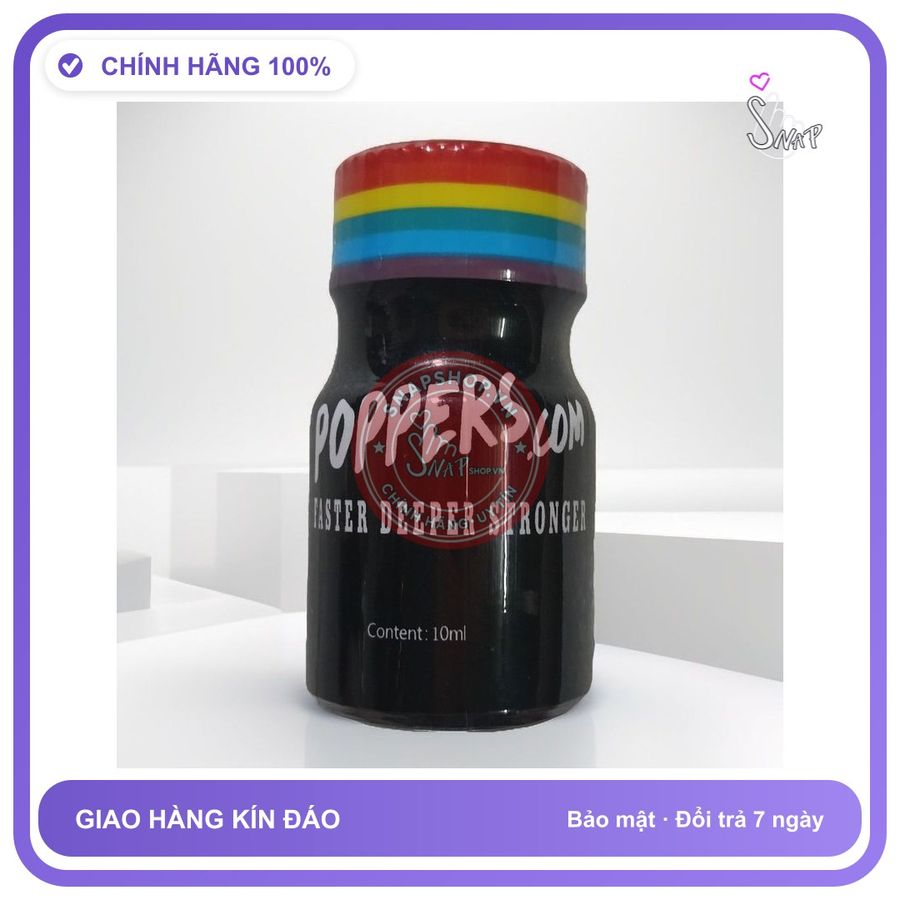 Chai hít tăng khoái cảm Popper POPPERS.COM 10ml Chai hít Popper 10ml USA, Cực Mạnh,Kích Thích Cực Nhanh, Tác Dụng Phê Cực Lâu