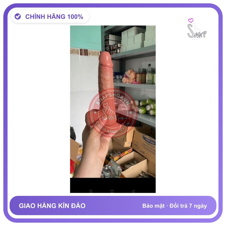 Đồ chơi người lớn Dương vật giả, hít tường 19cm, che tên sp