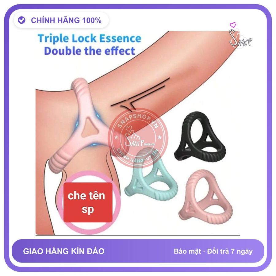 Viên uống hỗ trợ sinh lý nam Triple Lock Essence Vòng đeo dương vật, giúp cương cứng,lâu ra, chống xìu
