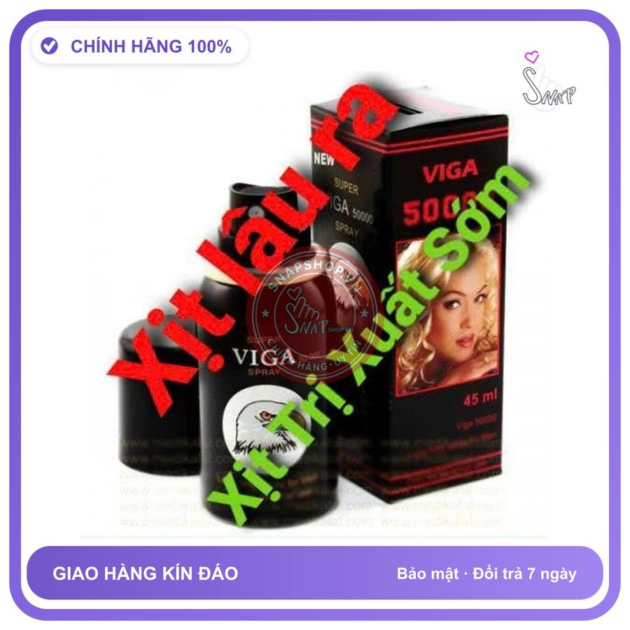 Viên uống hỗ trợ sinh lý nam VIGA Chai xịt lâu ra, gây tê dương vật, giúp cương cứng ngắc, kéo dài thời gian cả tiếng, che tên sp