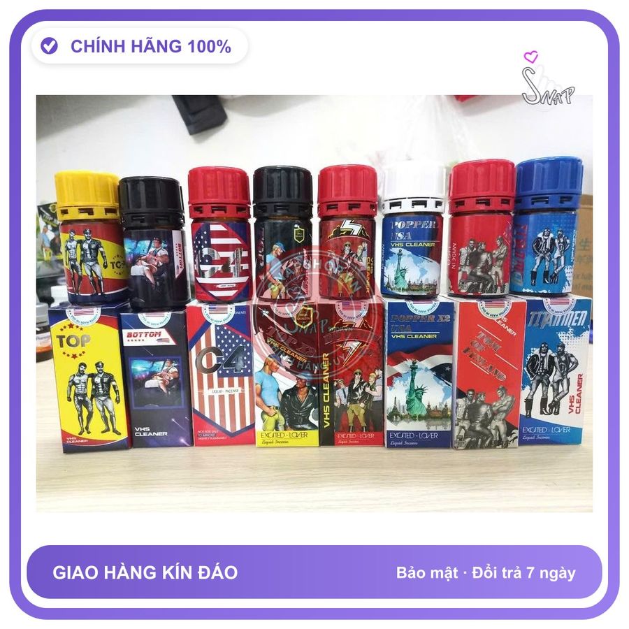 Chai hít tăng khoái cảm Popper TOM OF FINLAND 40ml Combo 2 chai Popper 40ml USA CỰC Mạnh,,Kích Thích Nhanh, Che Tên