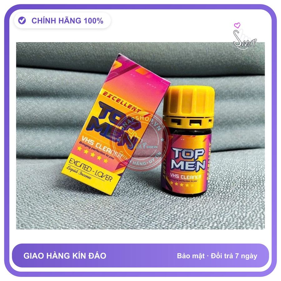 Chai hít tăng khoái cảm Popper TOP MEN 40ml Chai hít Popper 40ml USA, Cho Top, Giúp Cương Cứng, Hỗ Trợ Lâu Ra, Hưng Phấn Cực Mạnh