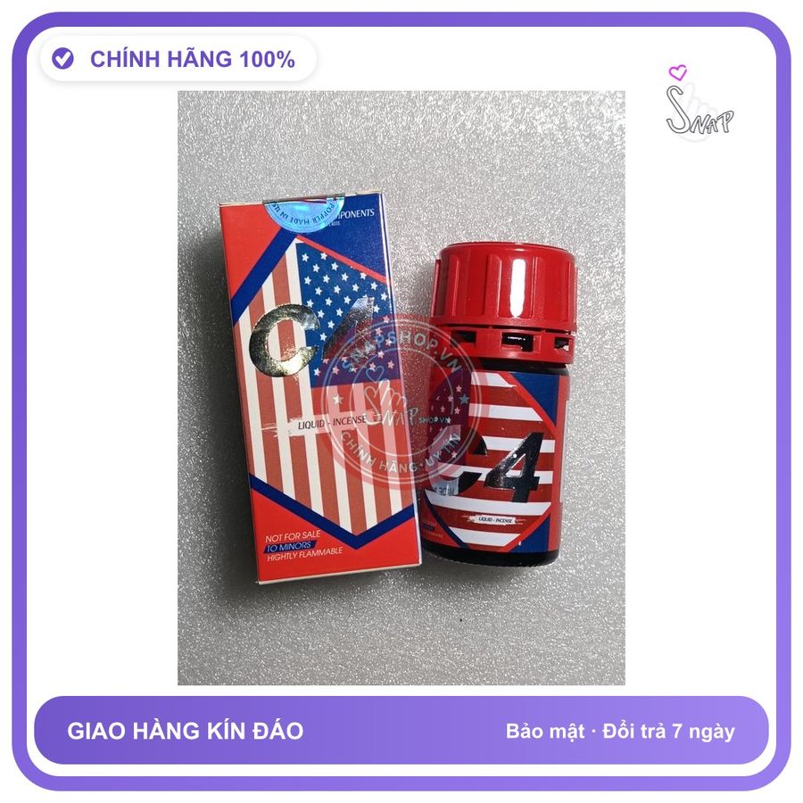 Chai hít tăng khoái cảm Popper C4 40ML NƯỚC HOA Popper C4 40ML, MÙI THƠM MẠNH