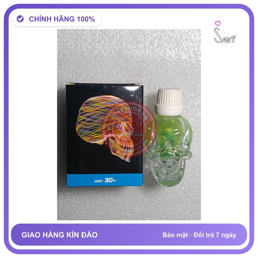 Chai hít tăng khoái cảm Popper Popper đầu lâu Neon Thơm, che tên sp