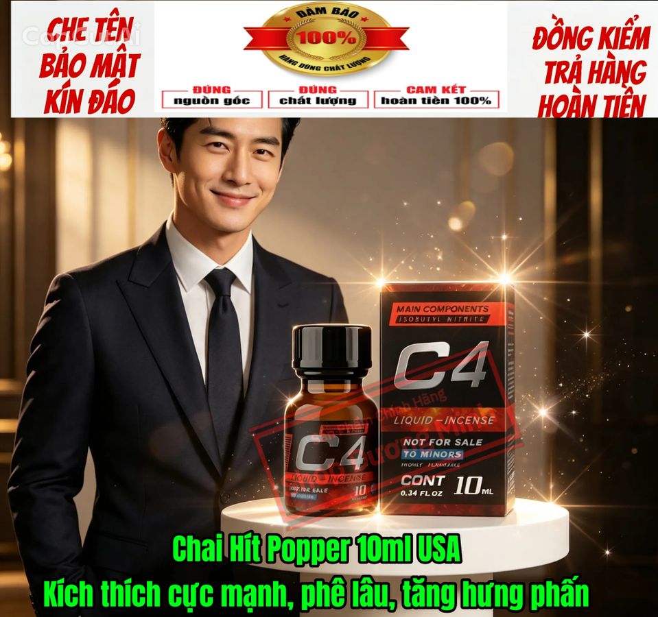 Popper 10ml USA, Hàng Chính Hãng, Kích Thích Mạnh Mẽ, Tác Dụng Nhanh Chóng
