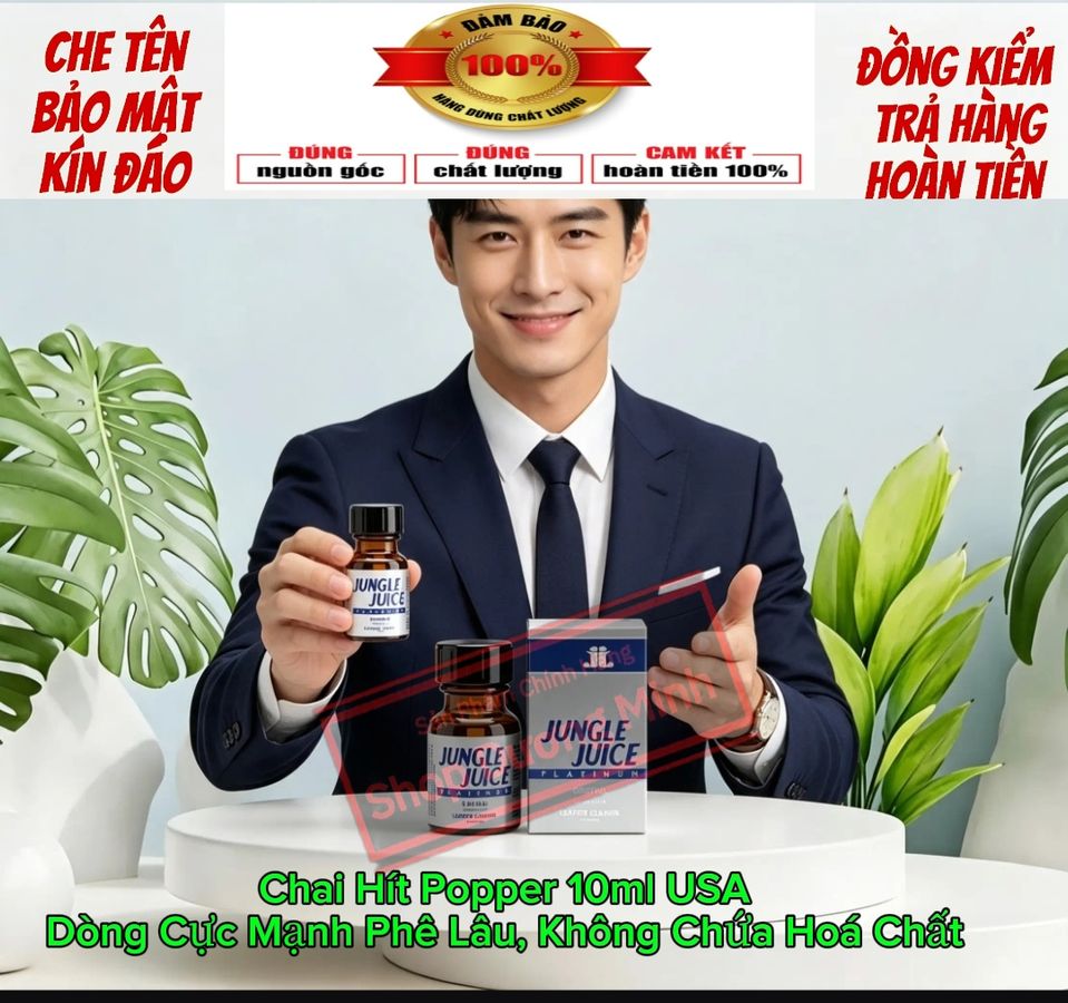 Popper 10ml USA, Hàng Chính Hãng, Cực Mạnh Phê Lâu,Ko Nhức Đầu, Ko Bỏng Mũi 