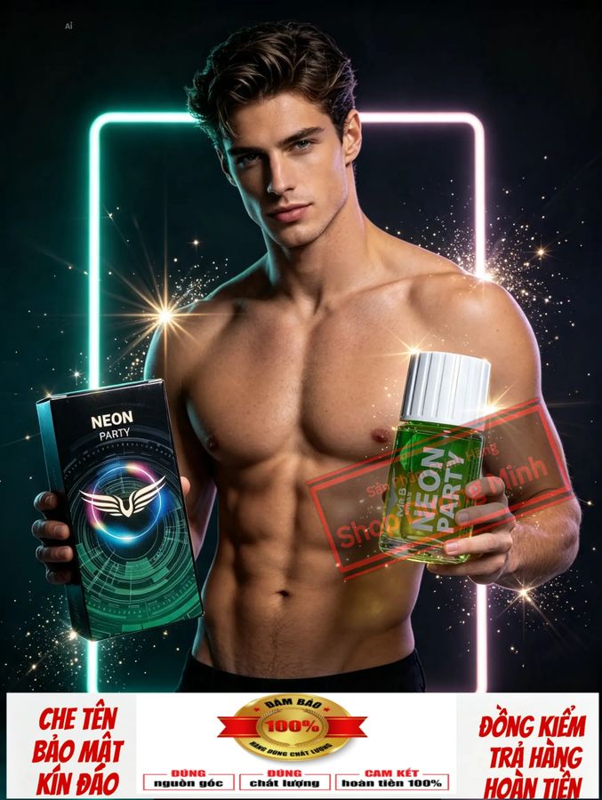 Popper Neon Party 40ml USA, Hàng Chính Hãng, Dòng Cao Cấp Cực Mạnh, Phê Lâu 