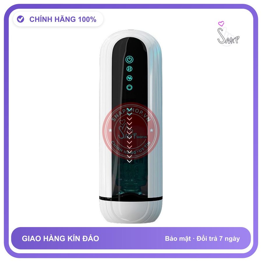 (Che Tên) Máy Massage Dương Vật Tự Động Iris — 5 Tốc Độ Thụt, 10 Chế Độ Rung, Âm Thanh Riêng Qua Tai Nghe Chuẩn Auth