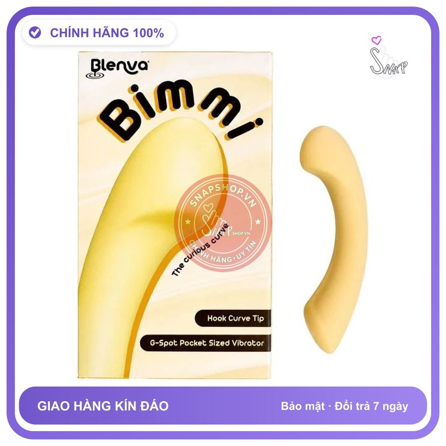(Che Tên) Máy Rung Điểm G Blenva Bimmi — Đầu Cong Chuẩn Giải Phẫu, 10 Chế Độ Rung Bảo Mật Tuyệt Đối