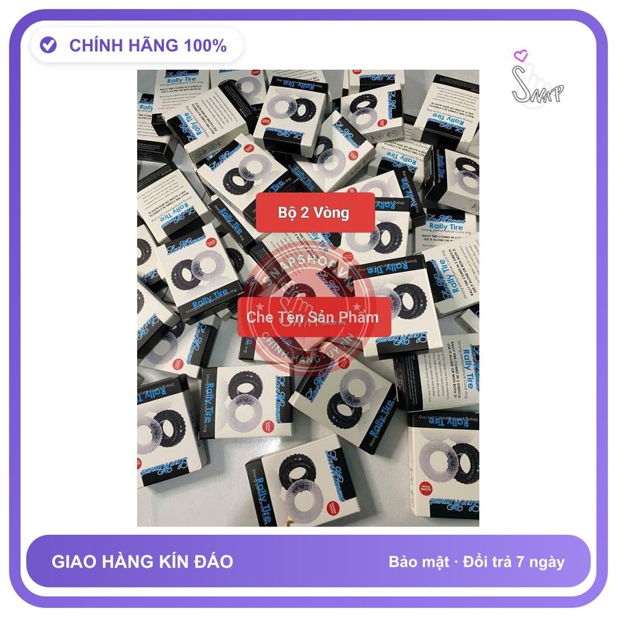 Đồ chơi người lớn Rally Tire Vòng đeo dương vật bộ 2 cái, chống xuất tinh sớm, che tên sản phẩm bảo mật kín đáo