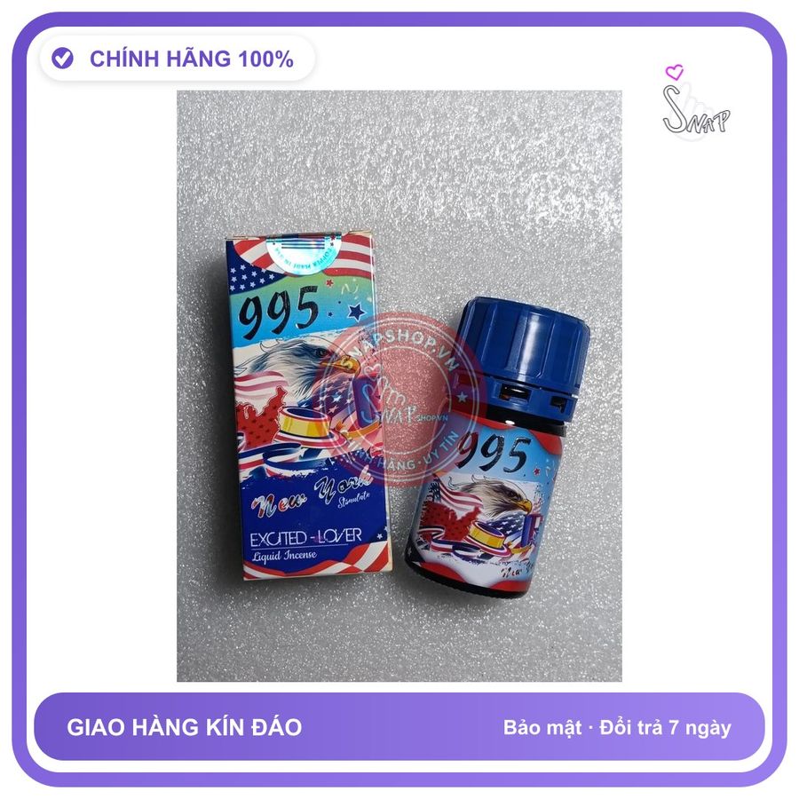Chai hít tăng khoái cảm Popper 995 40ml Tinh dầu thơm Popper 40ml, che tên sản phẩm bảo mật kín đáo