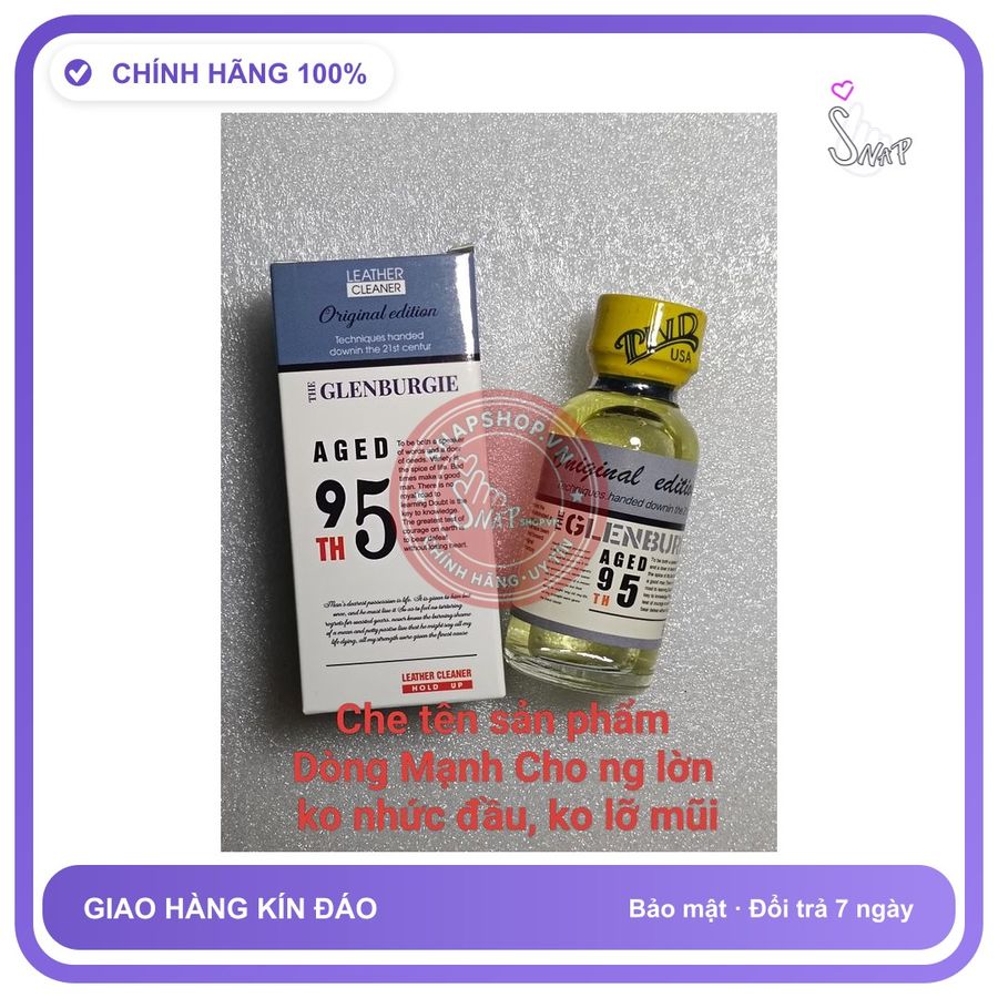 Chai hít tăng khoái cảm Popper THE GLENBURGIE Tinh dầu Popper 95, Usa, che tên sản phẩm bảo mật kín đáo