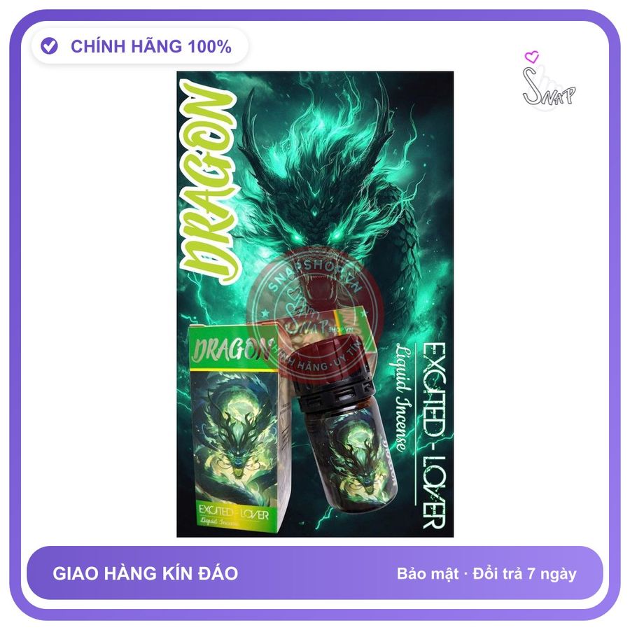 Chai hít tăng khoái cảm Popper DRAGON PChai Hít Popper, Hít Trực tiếp vào mũi, giúp kích thích hưng phấn cực mạnh,Tác Dụng Phê Tức Thì