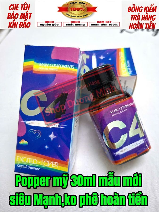 Popper 30ml USA, Hàng Chính Hãng, Cực Mạnh,Bao Phê, Ko Phê Hoàn Tiền 