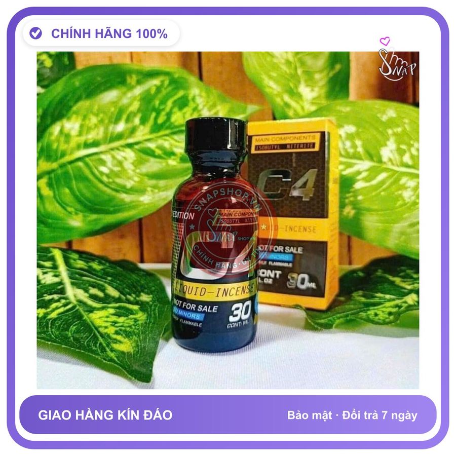 Chai hít tăng khoái cảm Popper C4 30ml Popper 30ml C4 Dòng Mạnh Cao Cấp,Kích Thích Nhanh