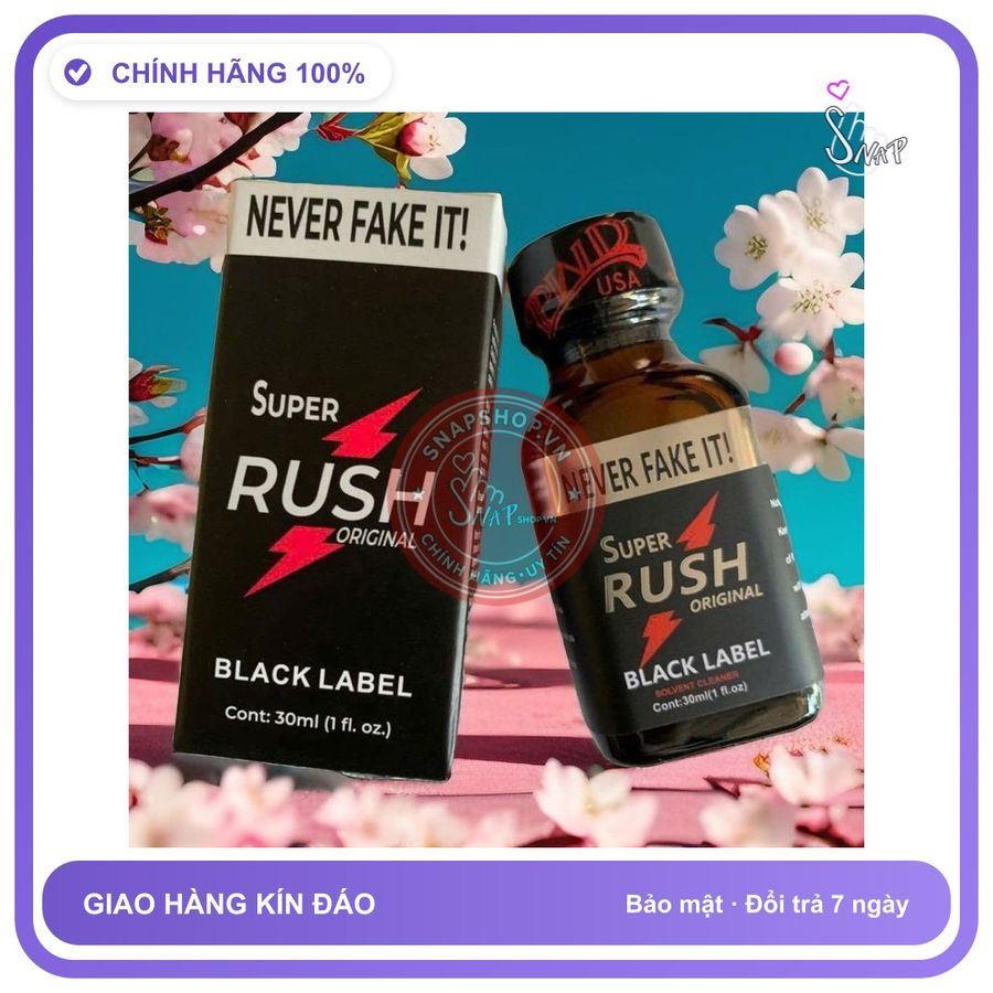 Chai hít tăng khoái cảm Popper Super Rush 30ml Popper mỹ 30ml, Cực Mạnh, Tác Dụng Nhanh, Kích Thích Tức Thì