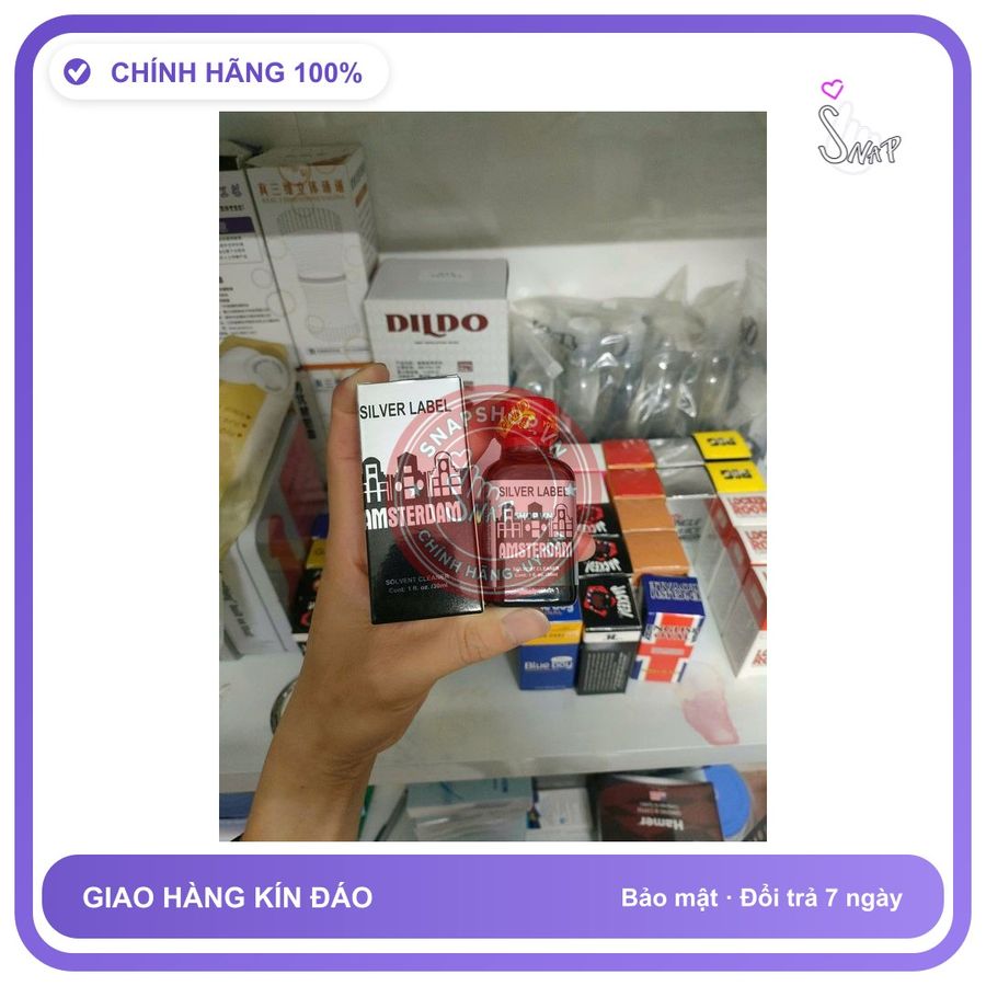 Chai hít tăng khoái cảm Popper SILVER LABEL 30ml Popper 30ml USA, Hiệu Quả Tức Thì,Kích Thích Cực Mạnh