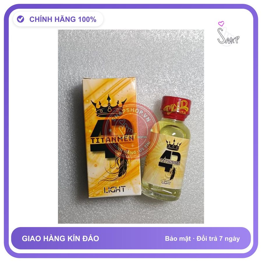 Chai hít tăng khoái cảm Popper TITANMEN 30ml Tinh dầu thơm Popper, Titanmen 30ml, USA, che tên sản phẩm bảo mật kín đáo