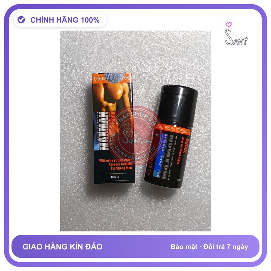 Chai xịt kéo dài thời gian nam MAXMAN Nước Hoa, Chai xịt lâu ra, kéo dài thời gian hơn cả tiếng, che tên sản phẩm bảo mật kín đáo