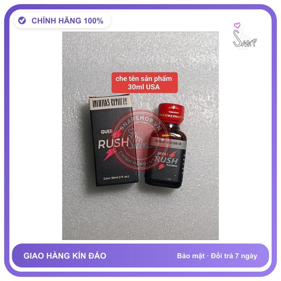 RUSH 30ml Tinh dầu pp 30ml RUSH USA LGBT, che tên sản phẩm bảo mật kín đáo
