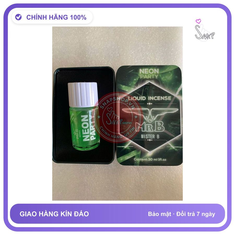 Chai hít tăng khoái cảm Popper MRB 40ml Popper 40ml Neon, Hộp Cao Cấp, Mùi Dịu, Mạnh Phê Lâu, che tên sản phẩm bảo mật kín đáo