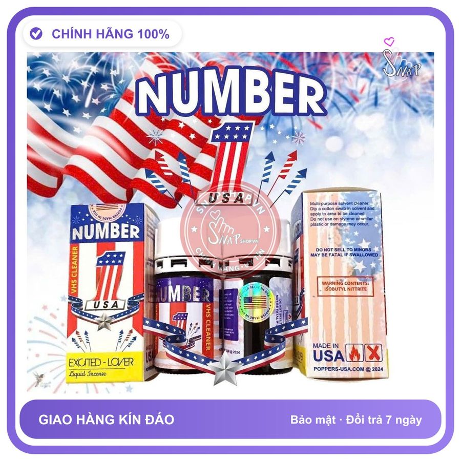 Chai hít tăng khoái cảm Popper NUMBER 40ml Popper 40ml USA, Cho Ng Lờn Nặng, Kích Thích Cực Mạnh, Hiệu Quả Tức Thì