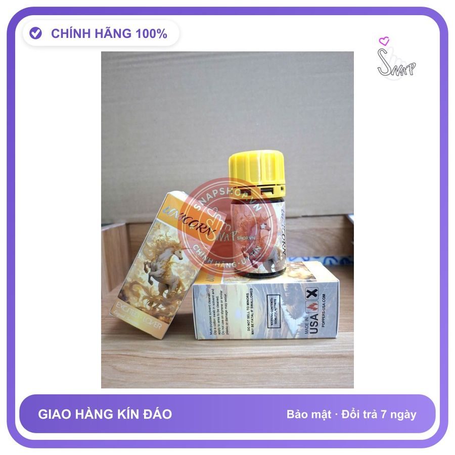 Chai hít tăng khoái cảm Popper UNICORN 40ml Chai hít trực tiếp vào mũi, popper 40ml USA, Phê Nhanh Khi Hít Xong, Kích Thích Hưng Phấn Cực Mạnh
