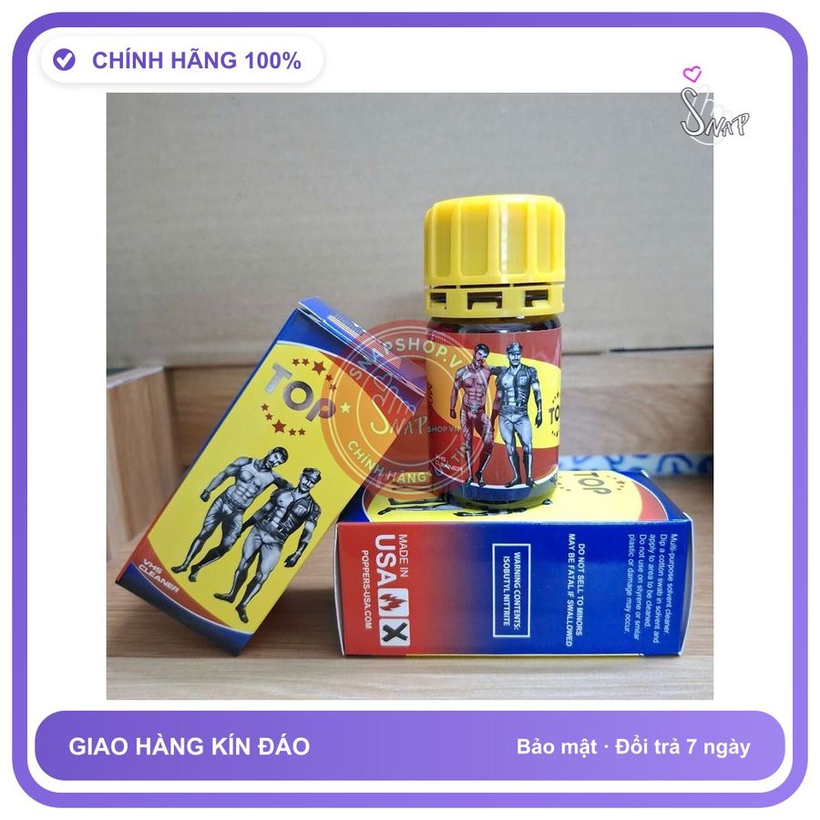 Chai hít tăng khoái cảm Popper TOP 40ml Chai hít Popper 40ml USA, Cho Top Giúp Hỗ Trợ Cương Cứng, Kéo Dài Thời Gian Quan Hệ, che tên sản phẩm bảo mật