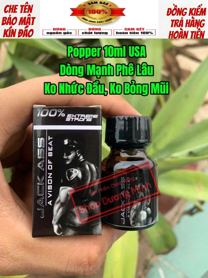 Popper 10ml, cho bot, giúp hỗ trợ, co giãn hậu môn, giảm đau, tăng cảm giác, che tên 