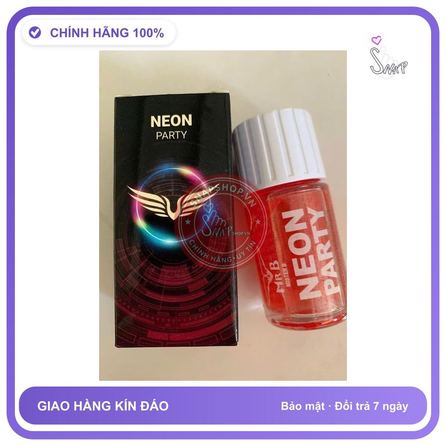 Chai hít tăng khoái cảm Popper MISTERB 40ml Chai hít Popper Neon Party 40ml, Kích Thích Nhanh Chóng, Hiệu Quả Tức Thì