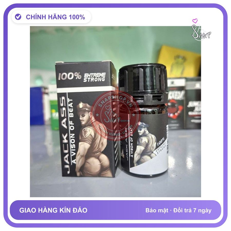 Chai hít tăng khoái cảm Popper JACK ASS 40ml Popper jack ass 40ml, cực mạnh, cho ng lờn lâu năm, che tên sản phẩm bảo mật kín đáo
