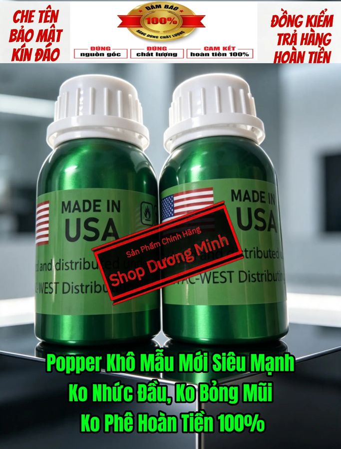 Hàng Mới Về, Popper Khô 100ml USA, Hàng Chính Hãng, Giá Ưu Đãi 