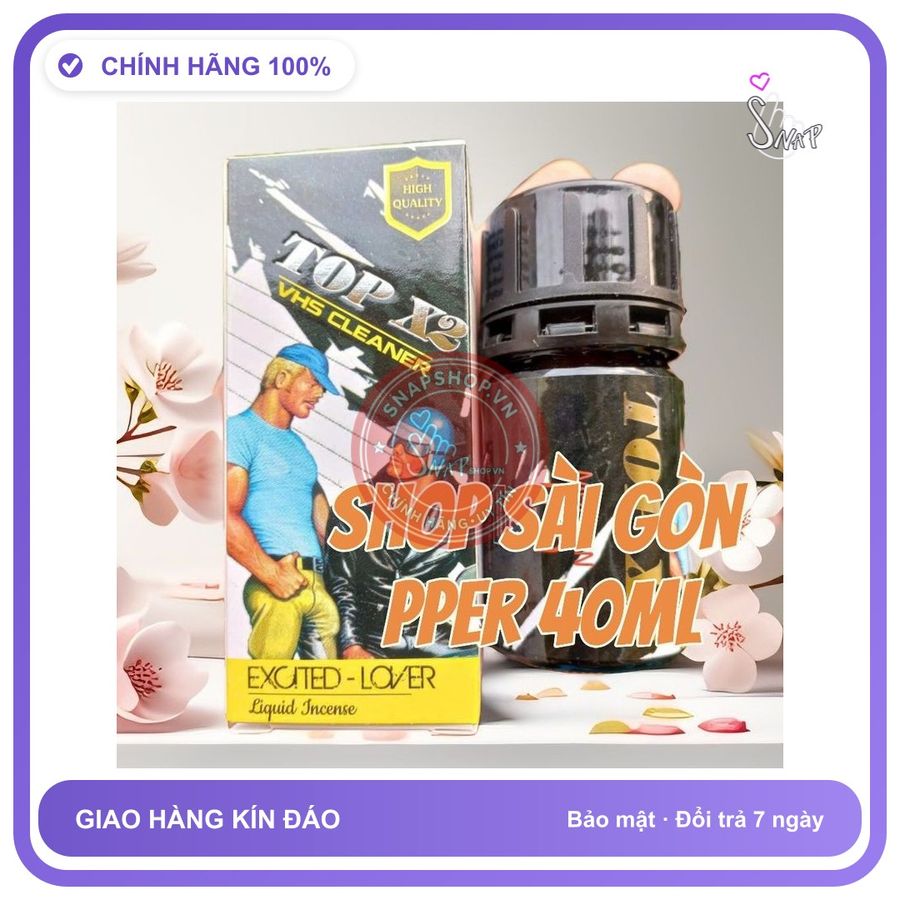 Chai hít tăng khoái cảm Popper TOP 12 40ml Chai hít Popper 40ml, USA Hàng Chính Hãng, Cực Mạnh, Phê Lâu che tên sản phẩm bảo mật kín đáo