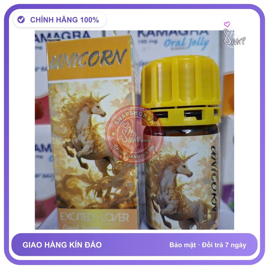 Chai hít tăng khoái cảm Popper UNICORN 40ml Popper 40ml Dòng Usa Cao Cấp, Mạnh Phê Lâu,che tên sản phẩm bảo mật kín đáo
