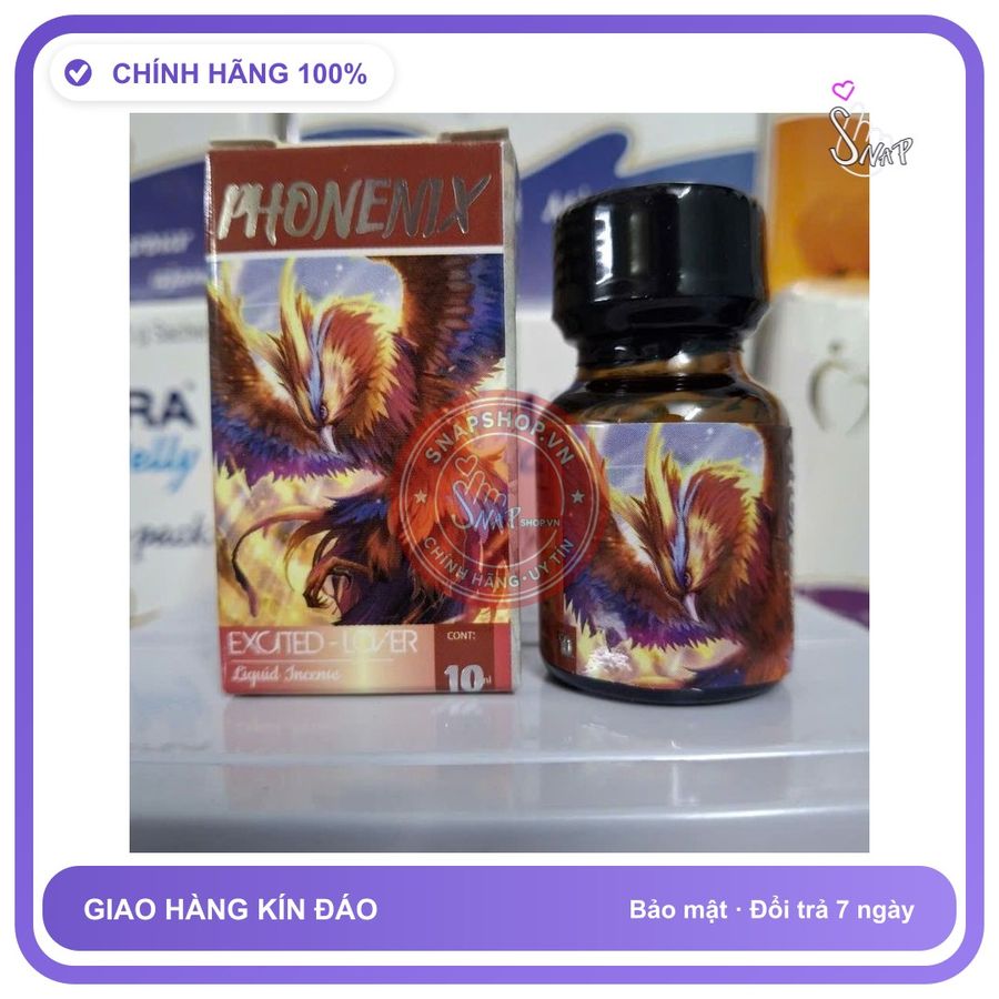 Chai hít tăng khoái cảm Popper PHOENIX 10ml Popper 10ml Usa, Chính Hãng, Kích Thích Ham Muốn Cực Mạnh, Phê Lâu