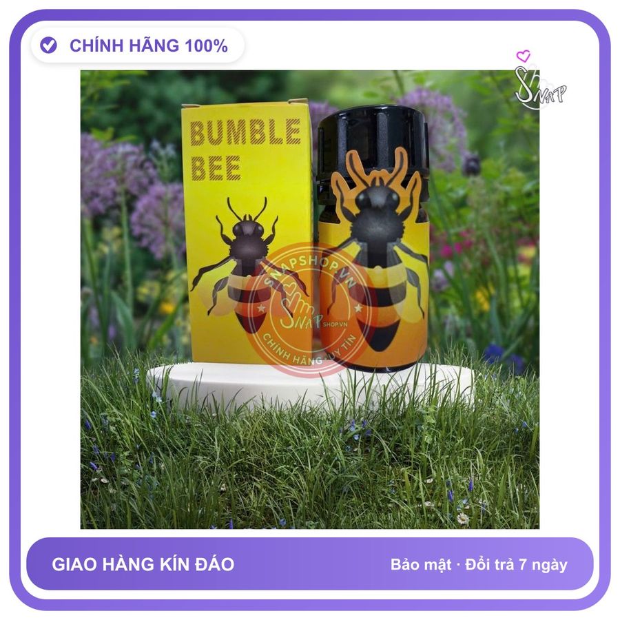 Chai hít tăng khoái cảm Popper BUMBLE BEE 40ml Popper 40ml USA, Kích Thích Hưng Phấn Cực Mạnh, Tác Dụng Cực Nhanh