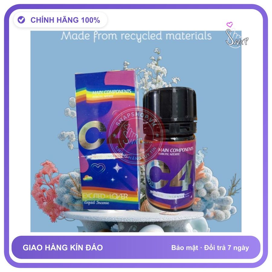 Chai hít tăng khoái cảm Popper MAIN COMPONENTS 40ml Popper 40ml USA Hàng Chính Hãng, Cho Top Bot, che tên sản phẩm bảo mật kín đáo
