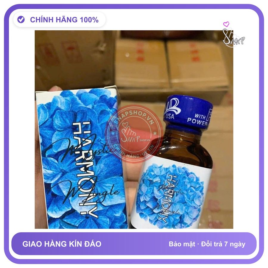 Chai hít tăng khoái cảm Popper HARMONY 30ml Popper 30ml USA Giá Sỉ, che tên sản phẩm bảo mật kín đáo 001