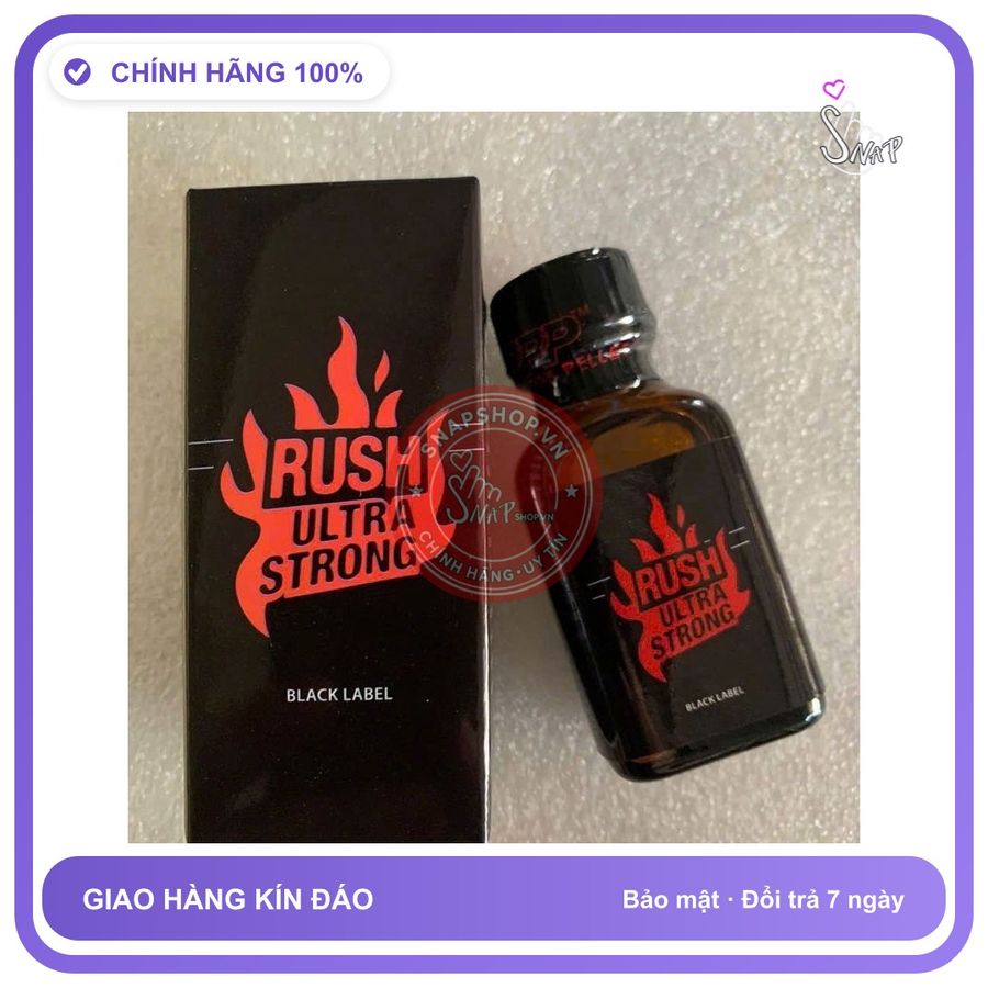 Chai hít tăng khoái cảm Popper RUSH 30ml Popper 30ml, USA, Hàng Chính Hãng, Giá Sỉ, che tên sản phẩm bảo mật kín đáo