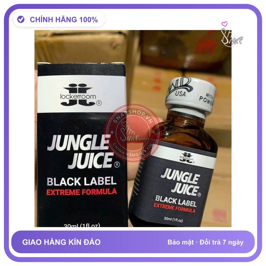 Chai hít tăng khoái cảm Popper Jungle Juice 30ml Popper 30ml, Giá Sỉ, che tên sản phẩm bảo mật kín đáo 05806