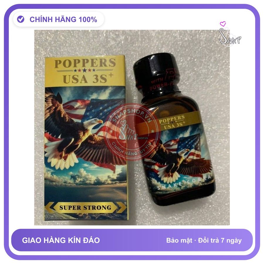 Chai hít tăng khoái cảm Popper POPPERS 30ml Popper 30ml, USA, Giá Sỉ, che tên sản phẩm bảo mật kín đáo 3840538