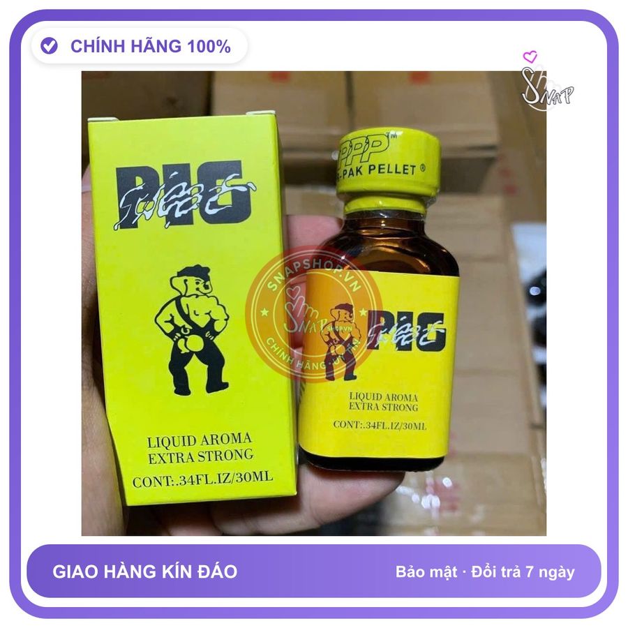 Chai hít tăng khoái cảm Popper PIG 30ml Popper 30ml, USA, Giá Sỉ, che tên sản phẩm bảo mật kín đáo 069073