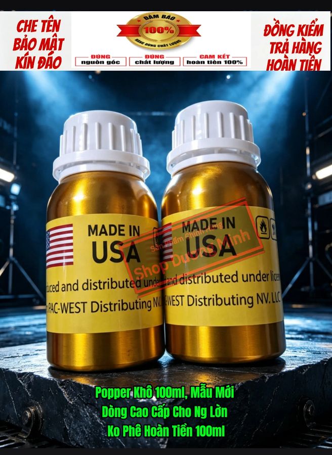 ( Hàng Mới Về) Popper Khô USA 100ml, Dòng Siêu Mạnh, Hít Cực Sướng, Giá Ưu Đãi 